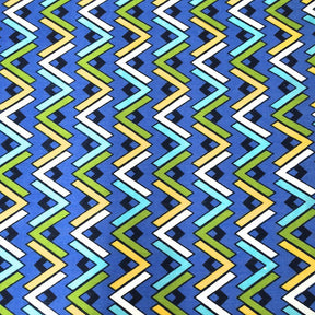 Blue Chevron Fabric Cotton Broadcloth 60