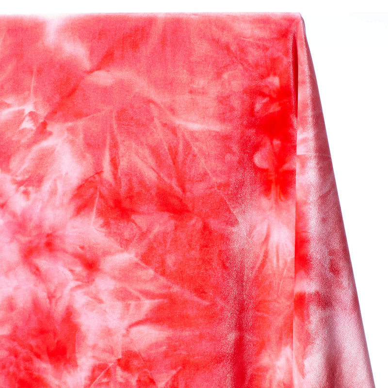 Tie Dye Stretch Velvet Fabric By The Yard